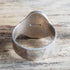 Turquoise Hammered Silver Ring - Size 9.75